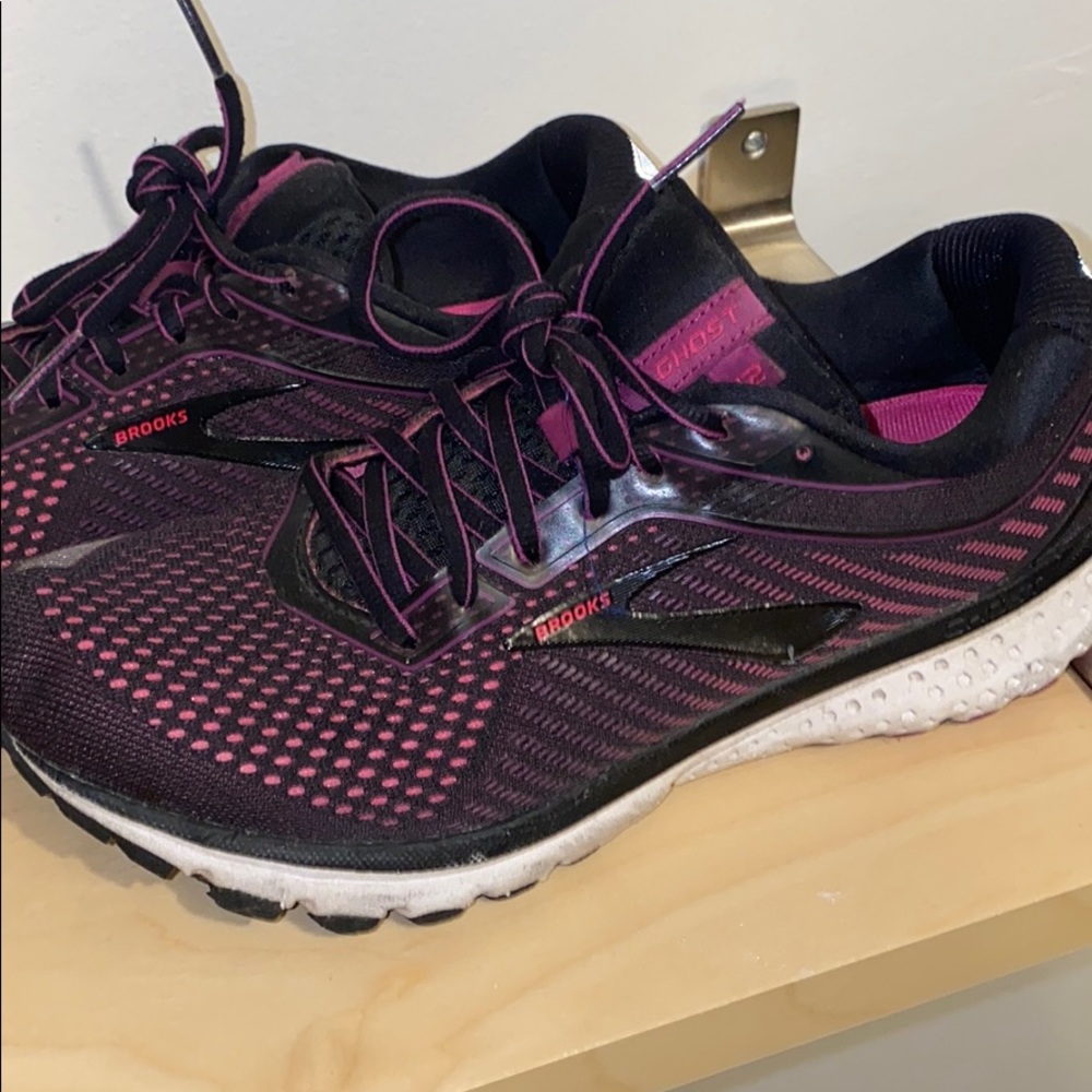 Pink and black brooks ghost 12